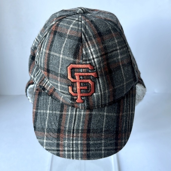 San Francisco Giants MLB Plaid Wool Earflap Hat